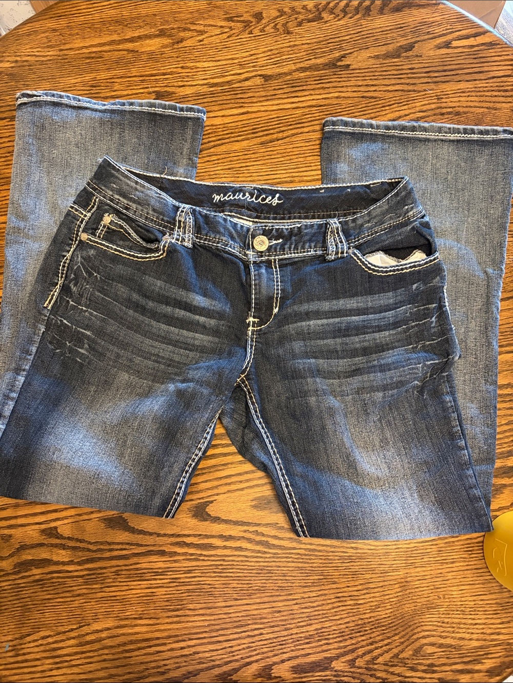 Maurices Medium Wash Women's Bootcut Jeans with Whiskering